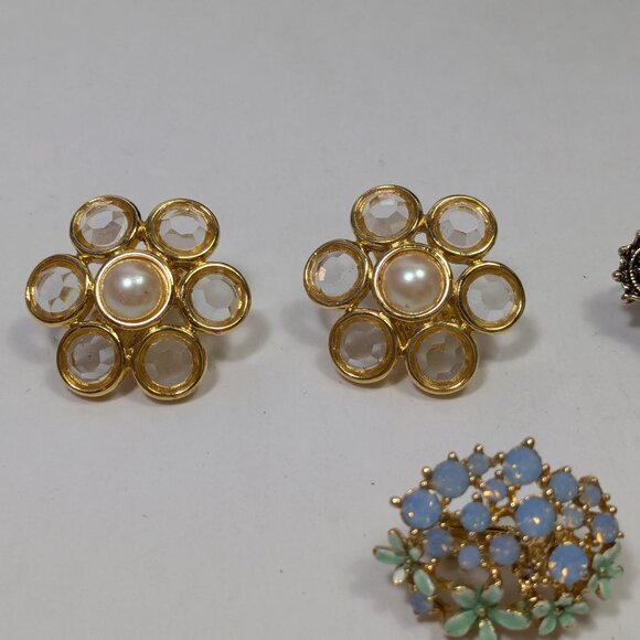 Clip On Earring Lot 3 Sets Monet Sarah Coventry 1 Matching Ring Wedding Party - Picture 2 of 16